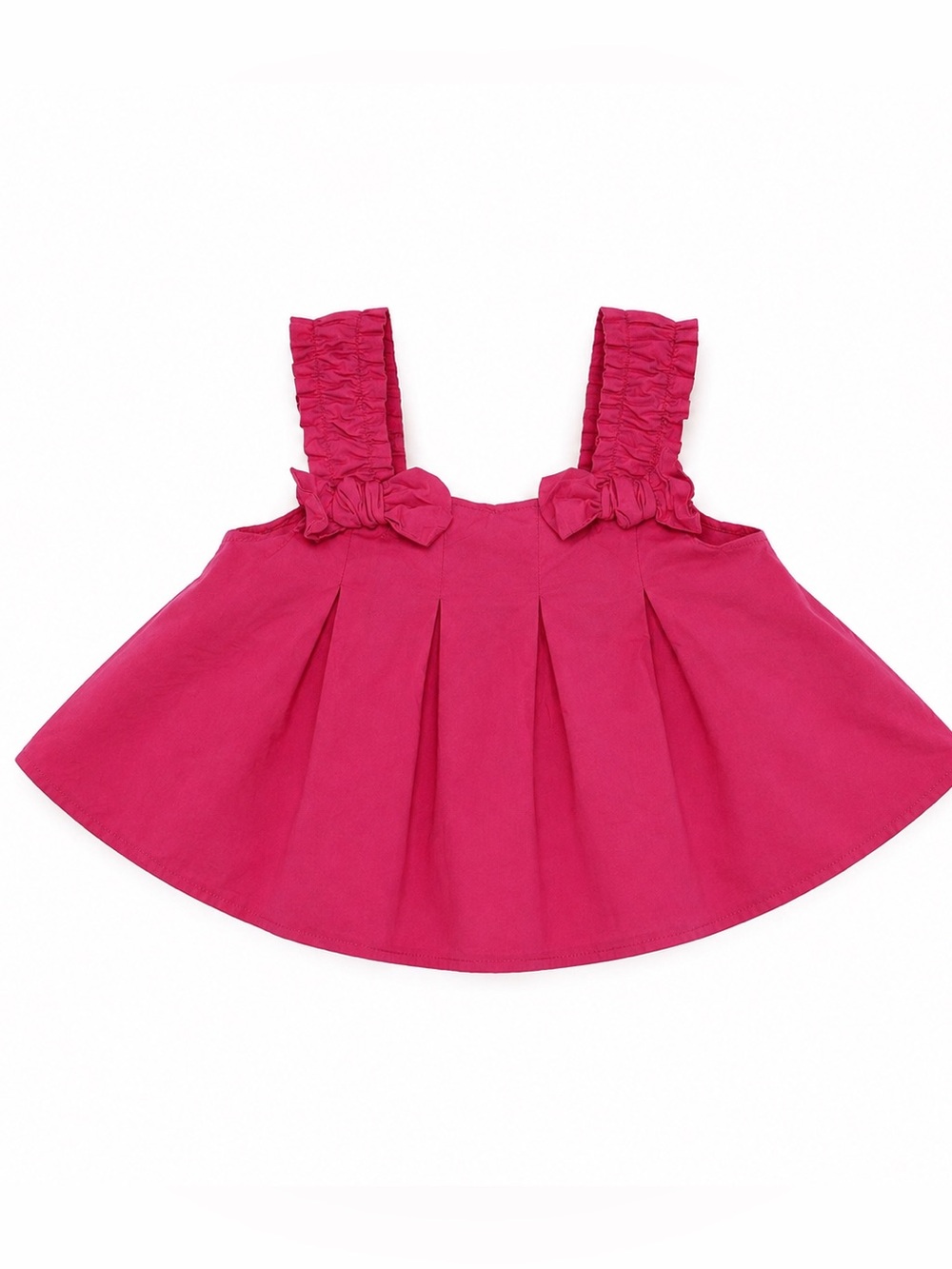 Zara Hot Pink Ruffled Strap Tank Top